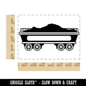 Classic Vintage Locomotive Train Tender Coal Fuel Car Rectangle Rubber Stamp for Stamping Crafting