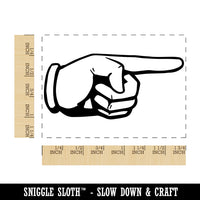 Finger Pointing Gloved Hand Rectangle Rubber Stamp for Stamping Crafting