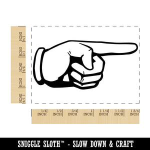 Finger Pointing Gloved Hand Rectangle Rubber Stamp for Stamping Crafting
