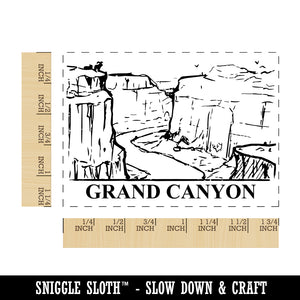 National Park Grand Canyon Rectangle Rubber Stamp for Stamping Crafting