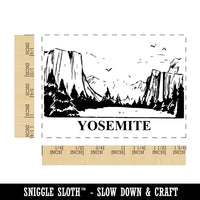 National Park Yosemite Rectangle Rubber Stamp for Stamping Crafting