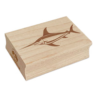 Sleek Swordfish in the Ocean Rectangle Rubber Stamp for Stamping Crafting