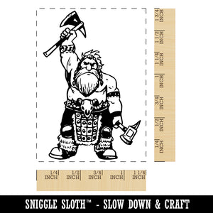 RPG Class Barbarian Dwarf Berserker Rectangle Rubber Stamp for Stamping Crafting