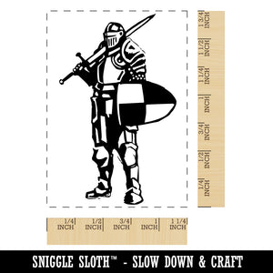 RPG Class Fighter Warrior Paladin Knight Rectangle Rubber Stamp for Stamping Crafting