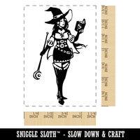 RPG Class Mage Sorcerer Wizard Spell Caster Rectangle Rubber Stamp for Stamping Crafting