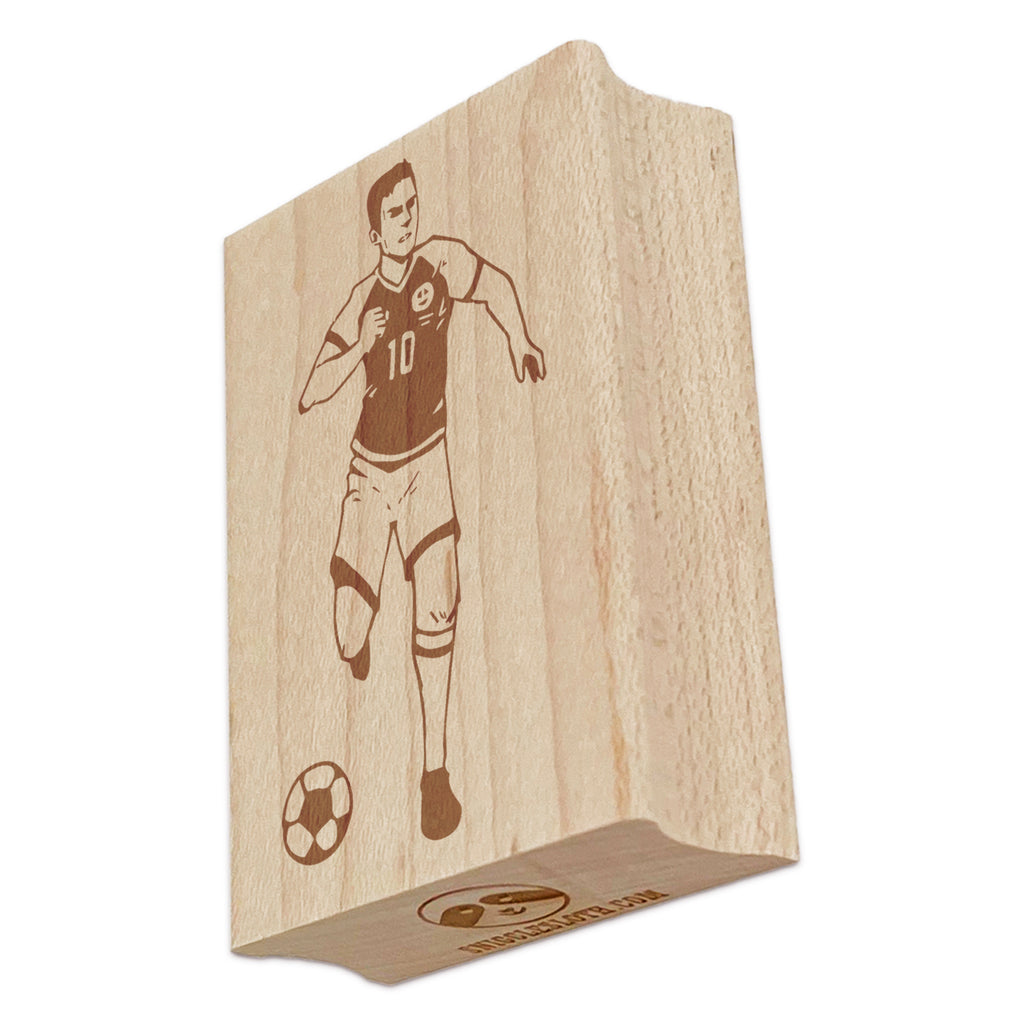 Soccer Association Football Sport Player Rectangle Rubber Stamp for Stamping Crafting