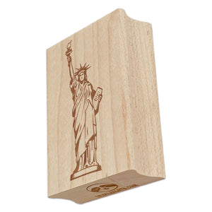 Statue of Liberty United States of America Landmark Icon Rectangle Rubber Stamp for Stamping Crafting
