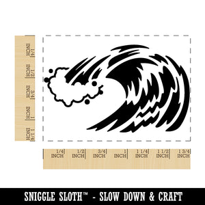 Ocean Wave Crashing Rectangle Rubber Stamp for Stamping Crafting