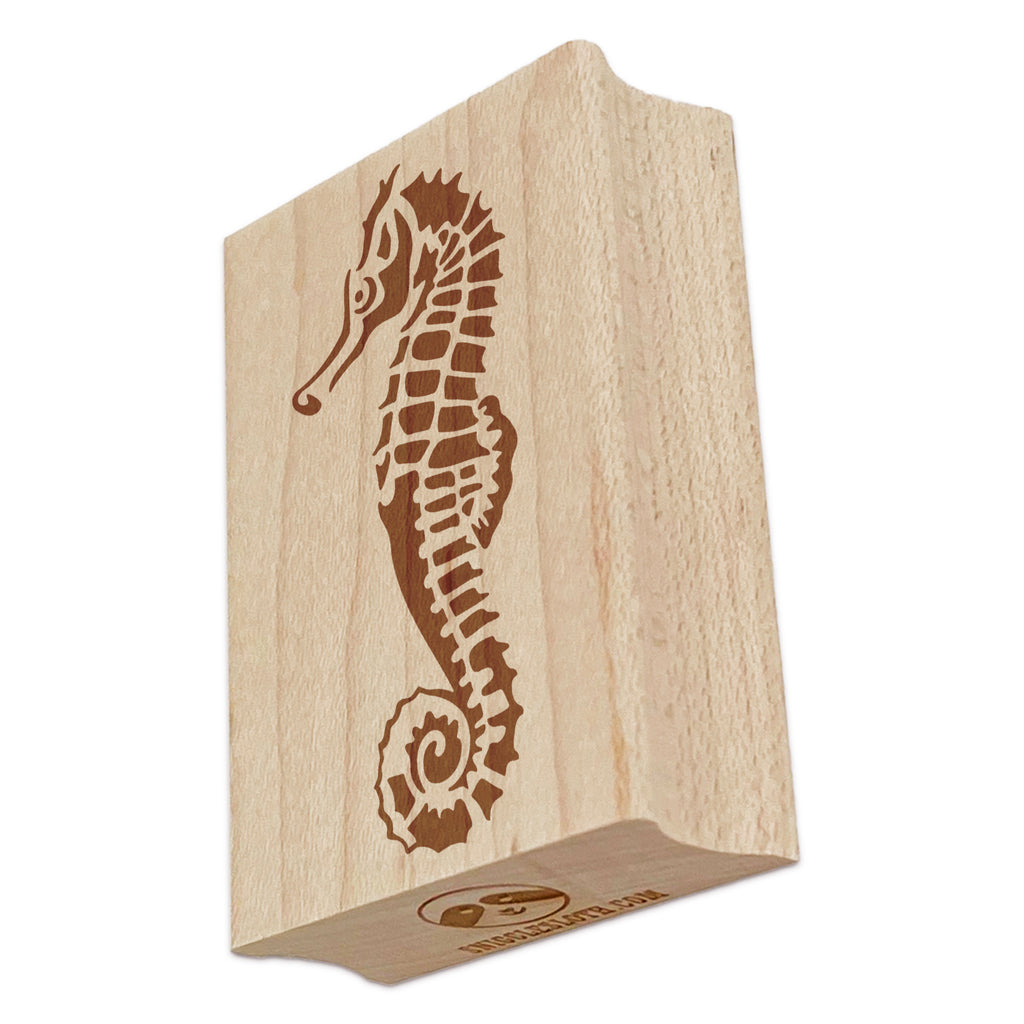 Thorny Seahorse Rectangle Rubber Stamp for Stamping Crafting