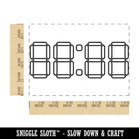 Digital Clock Numbers Seven Segment Display Electronics Rectangle Rubber Stamp for Stamping Crafting