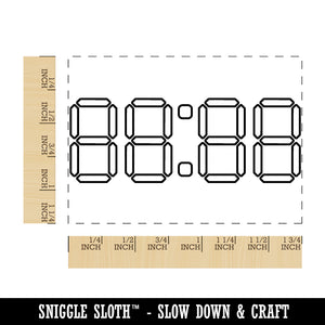 Digital Clock Numbers Seven Segment Display Electronics Rectangle Rubber Stamp for Stamping Crafting