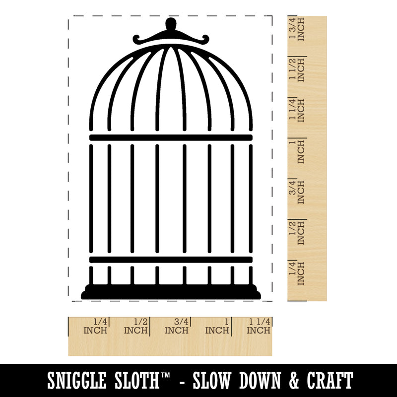 Pet Wire Birdcage Rectangle Rubber Stamp for Stamping Crafting