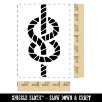 Rope Knot Sailing Figure Eight Flemish Knot Rectangle Rubber Stamp for Stamping Crafting