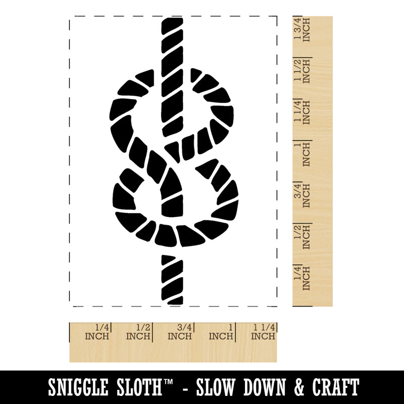 Rope Knot Sailing Figure Eight Flemish Knot Rectangle Rubber Stamp for Stamping Crafting