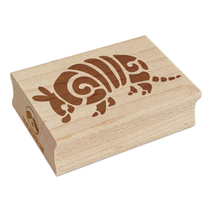 Southwestern Style Tribal Armadillo Rectangle Rubber Stamp for Stamping Crafting