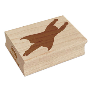 Super Hero Man Flying with Arms Out Rectangle Rubber Stamp for Stamping Crafting