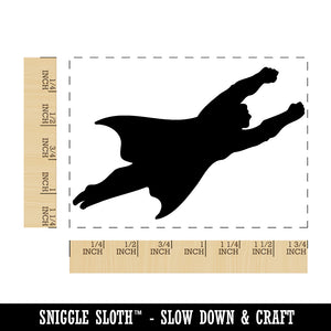 Super Hero Man Flying with Arms Out Rectangle Rubber Stamp for Stamping Crafting