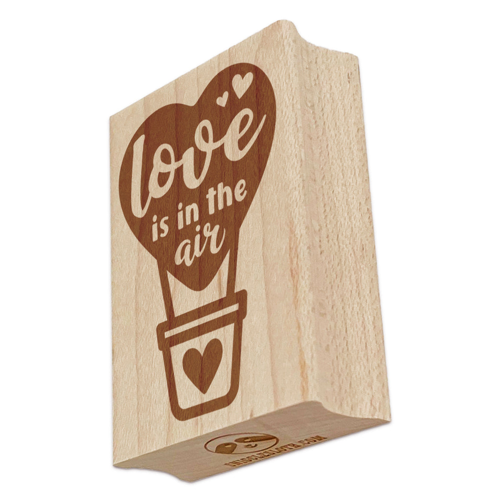 Love is in the Air Valentine's Day Rectangle Rubber Stamp for Stamping Crafting