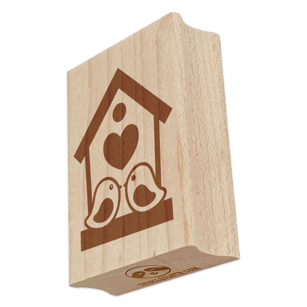 Valentine Bird House Valentine's Day Rectangle Rubber Stamp for Stamping Crafting