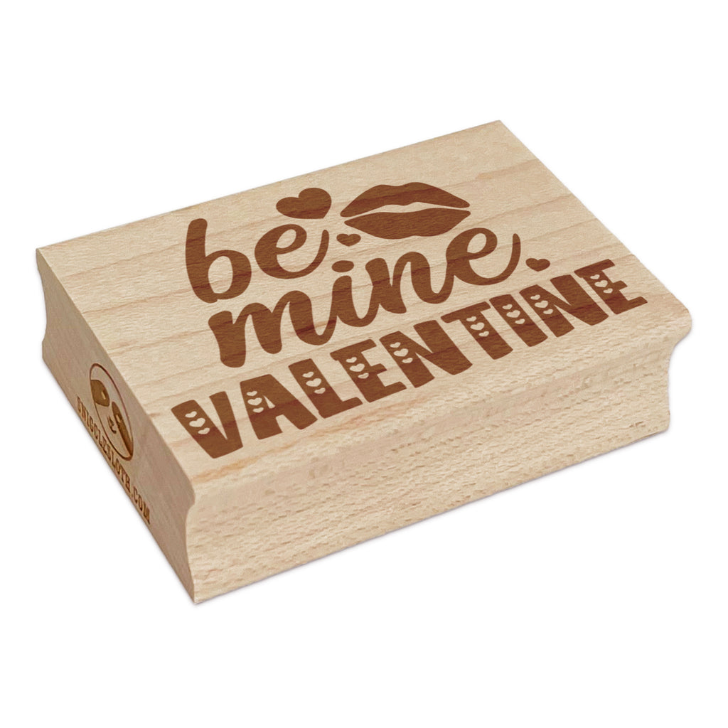 Be Mine Valentine Valentine's Day Rectangle Rubber Stamp for Stamping Crafting