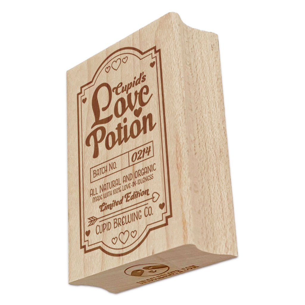 Love Potion Label Valentine's Day Rectangle Rubber Stamp for Stamping Crafting