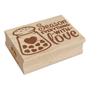 Season Everything with Love Salt Pepper Shaker Cooking Baking Rectangle Rubber Stamp for Stamping Crafting