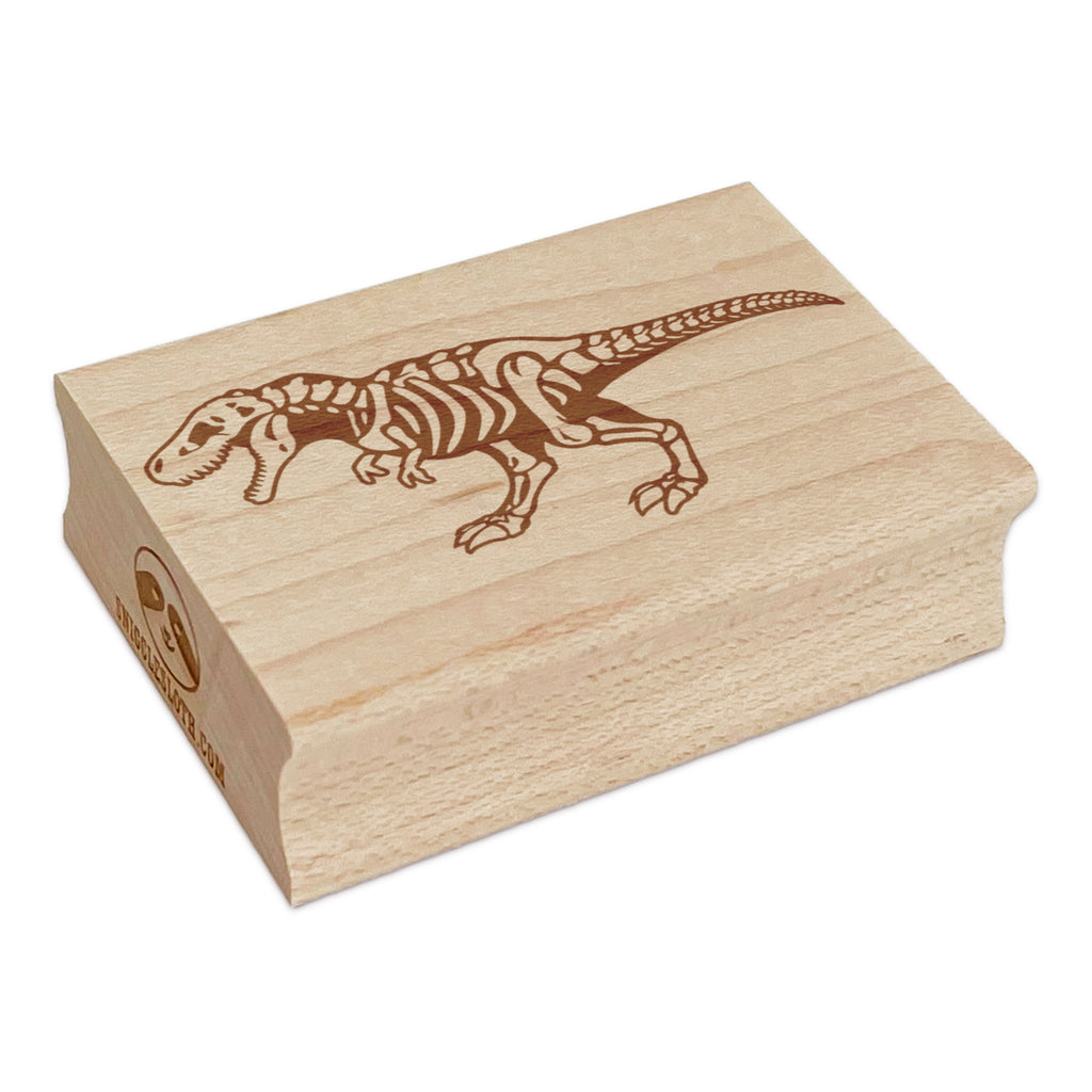 Tyrannosaurus Rex Dinosaur Skeleton Fossil Rectangle Rubber Stamp for Stamping Crafting