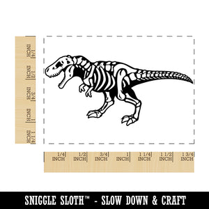 Tyrannosaurus Rex Dinosaur Skeleton Fossil Rectangle Rubber Stamp for Stamping Crafting