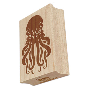 Cthulhu Head Sea Monster Octopus Tentacles Eldritch Horror Rectangle Rubber Stamp for Stamping Crafting