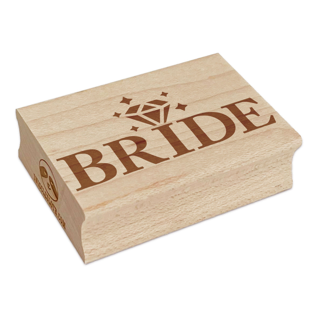 Bride Diamond Detail Wedding Love Rectangle Rubber Stamp for Stamping Crafting