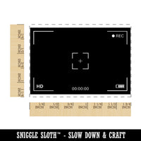 Camera Video Frame Rectangle Rubber Stamp for Stamping Crafting