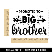 Promoted to Big Brother Rectangle Rubber Stamp for Stamping Crafting