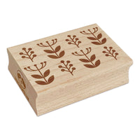 Scandinavian Plants Rectangle Rubber Stamp for Stamping Crafting