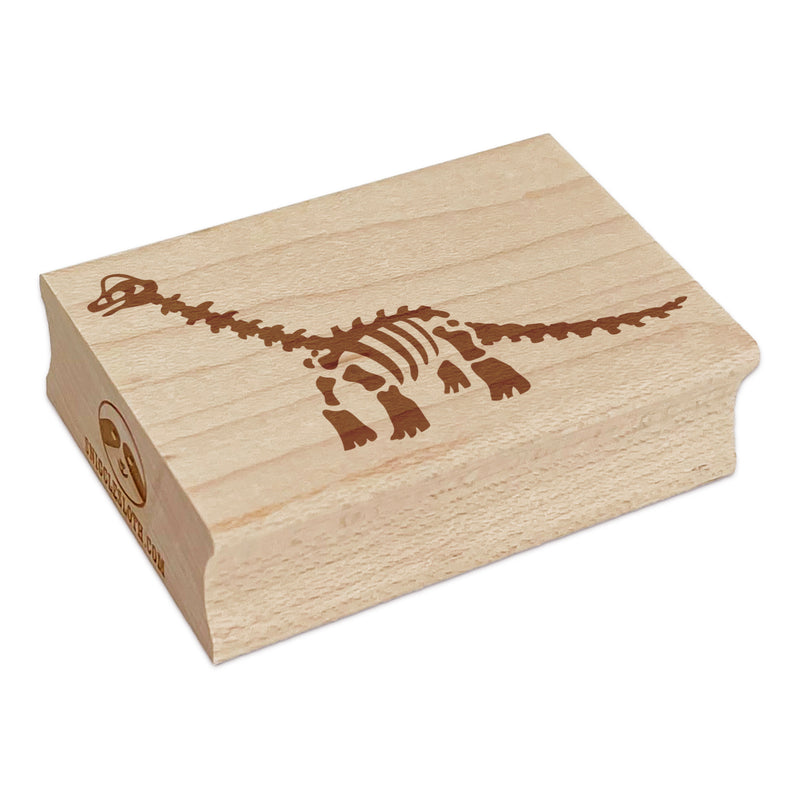 Brachiosaurus Dinosaur Skeleton Fossil Rectangle Rubber Stamp for Stamping Crafting