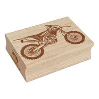 Dirt Bike Off Road Recreation Vehicle Rectangle Rubber Stamp for Stamping Crafting