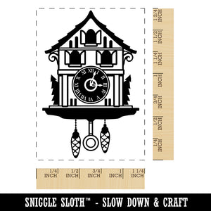 Cuckoo Clock German Black Forest House Rectangle Rubber Stamp for Stamping Crafting