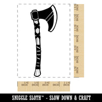 Norse Viking Battle Axe Rectangle Rubber Stamp for Stamping Crafting