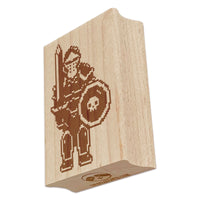 Pixel Knight Armor Warrior Fighter Dungeons Dragons Rectangle Rubber Stamp for Stamping Crafting