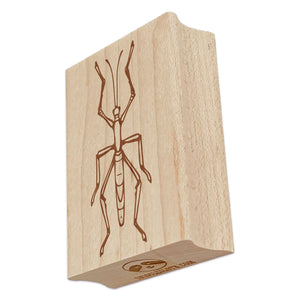Walking Stick Bug Insect Flat Rectangle Rubber Stamp for Stamping Crafting