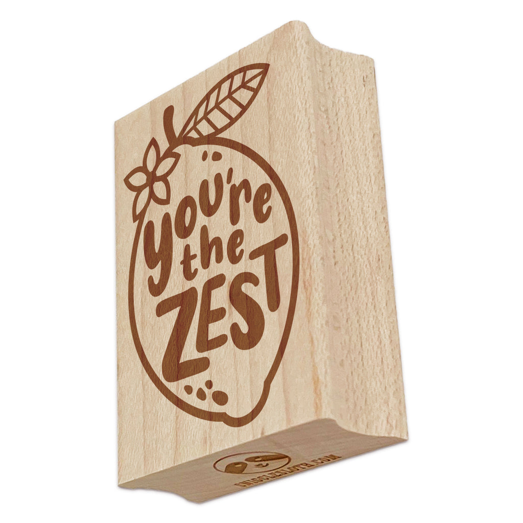 You're the Best Zest Lemon Rectangle Rubber Stamp for Stamping Crafting