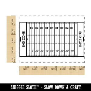 American Football Field Aerial Top View Rectangle Rubber Stamp for Stamping Crafting