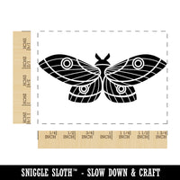 Geometric Moth Butterfly Rectangle Rubber Stamp for Stamping Crafting