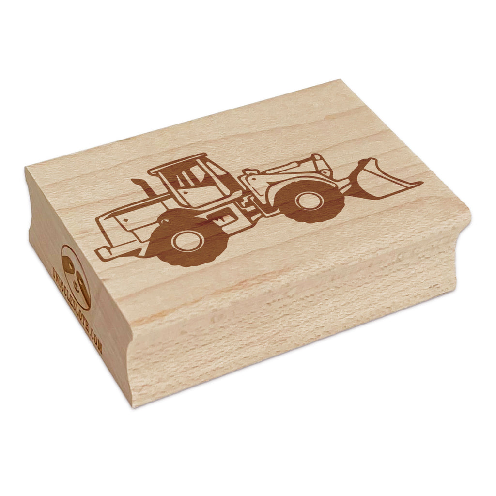 Bulldozer Construction Building Vehicle Rectangle Rubber Stamp for Stamping Crafting