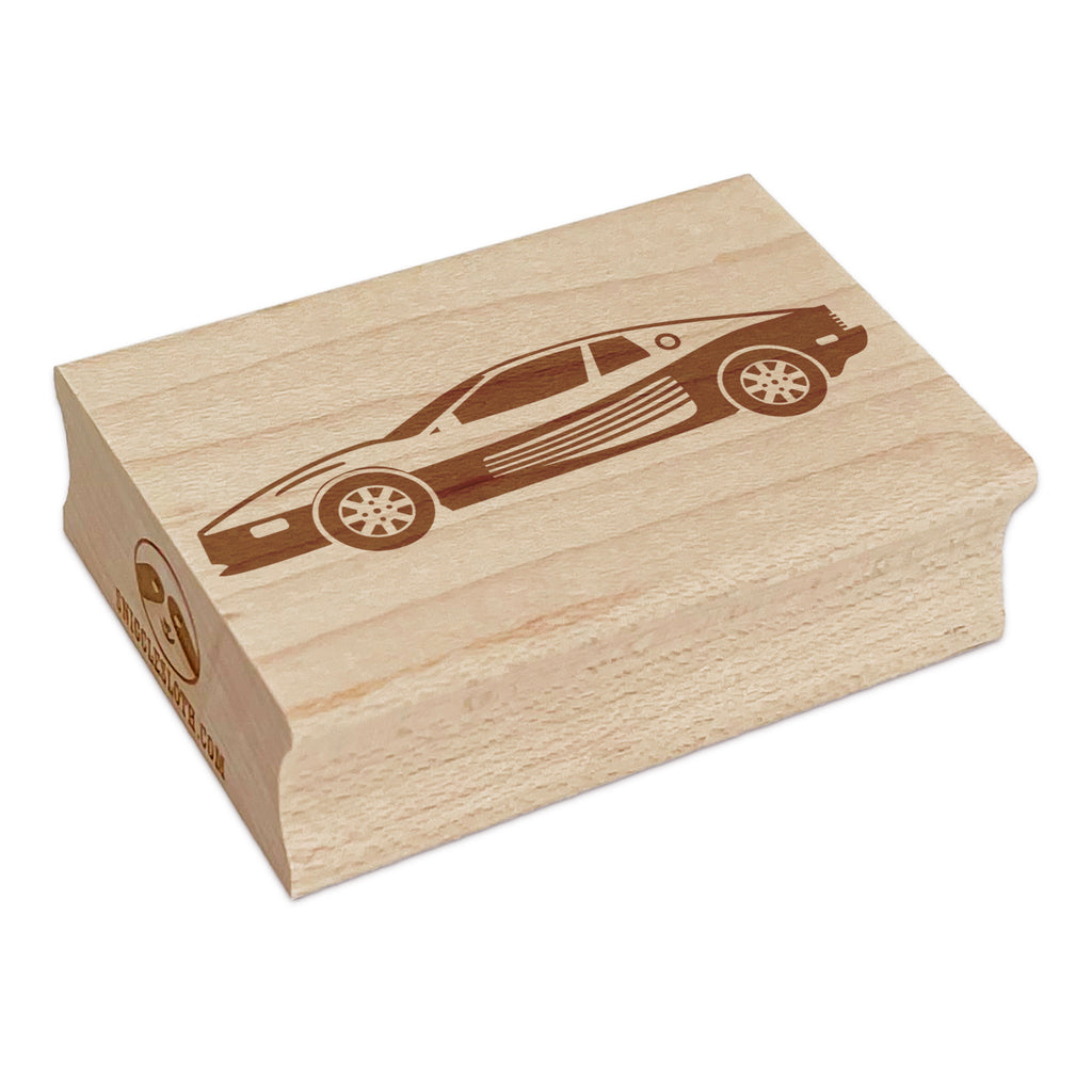 Classic Sports Car Fast Vehicle Rectangle Rubber Stamp for Stamping Crafting