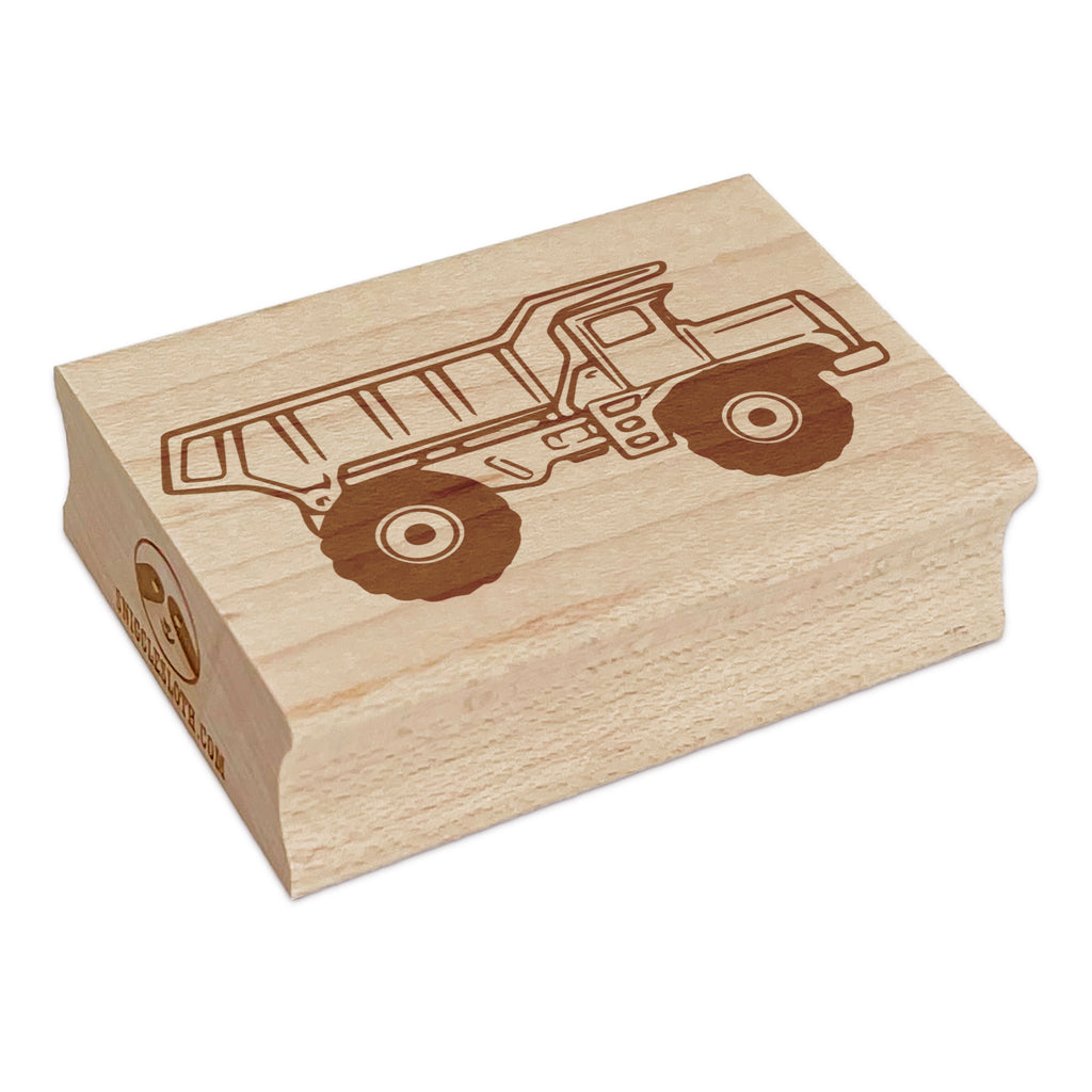Dump Truck Construction Building Vehicle Rectangle Rubber Stamp for Stamping Crafting