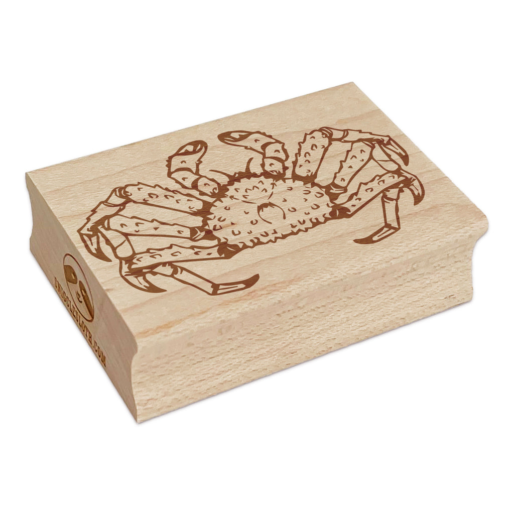 King Crab Long Legs Crustacean Rectangle Rubber Stamp for Stamping Crafting