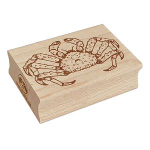 King Crab Long Legs Crustacean Rectangle Rubber Stamp for Stamping Crafting