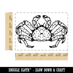 King Crab Long Legs Crustacean Rectangle Rubber Stamp for Stamping Crafting