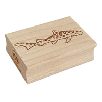 Leopard Shark Fish Rectangle Rubber Stamp for Stamping Crafting