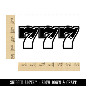 Lucky Sevens 7 Slot Machine Rectangle Rubber Stamp for Stamping Crafting